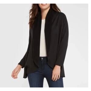 DREW Black Long Sleeve Fleece Lined Long Sleeve Waterfall Cardigan Size XS